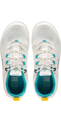 2023 Helly Hansen Sapatos De Vela Hp Foil V2 Femininos 11709 - Em Branco / Azul Escafandro